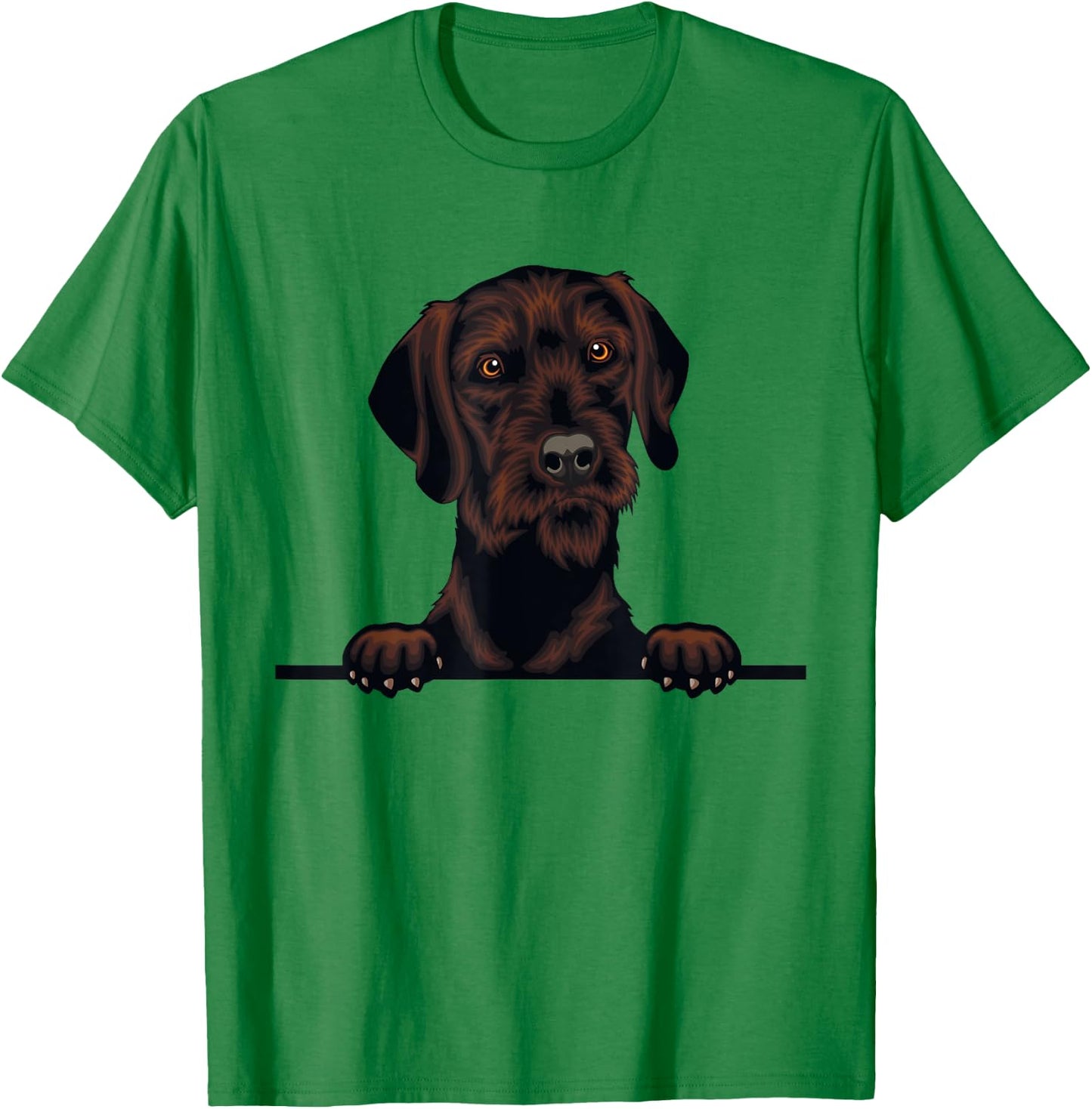 Short Haired Pudelpointer Dog Breed Popping Up Fun Dog Owner Women Girls Kids T-Shirt - T-Shirt | Irish Green