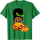 Cute Black African American Girls Pumpkin Halloween T-Shirt - T-Shirt | Irish Green