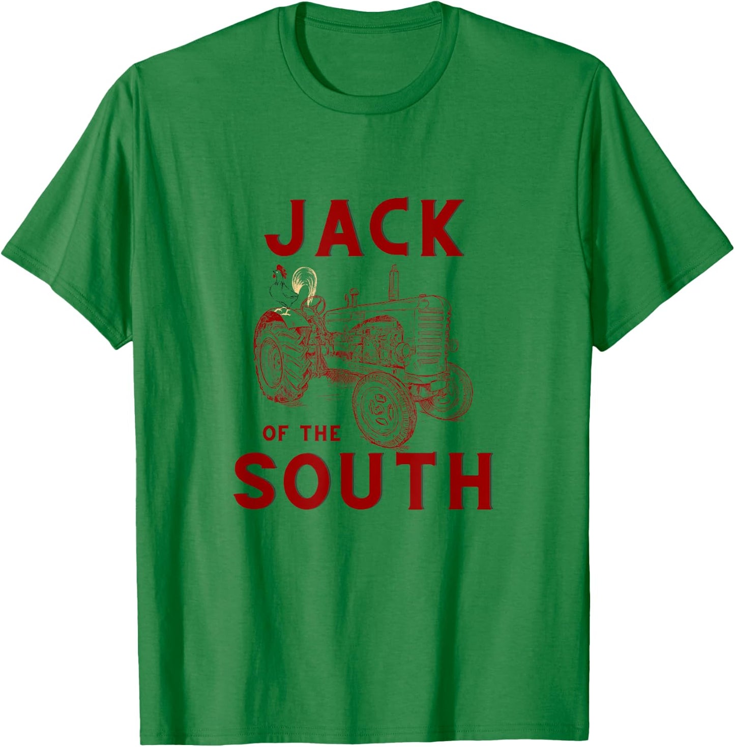 Jack of the South Chicken on Red Tractor Farm Life T-Shirt - T-Shirt | Irish Green