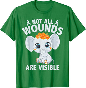 Cute Multiple Sclerosis Awareness MS Elephant T-Shirt - T-Shirt | Irish Green