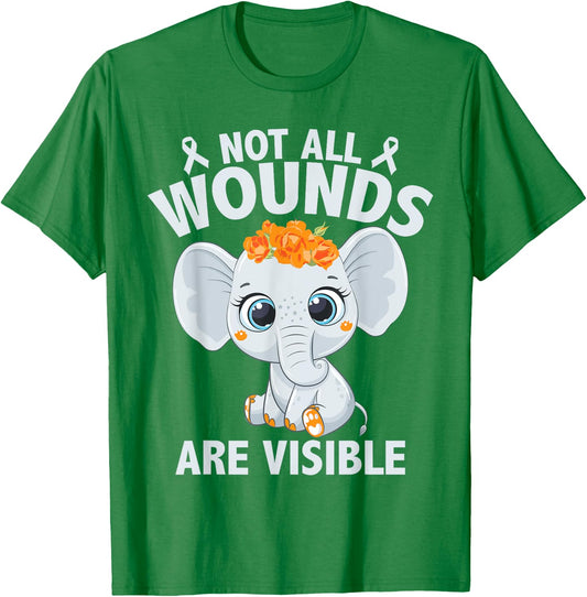 Cute Multiple Sclerosis Awareness MS Elephant T-Shirt - T-Shirt | Irish Green