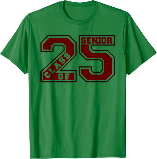 Senior 2025 - Maroon Swag- Class of 2025 #senior 25 Wt4 T-Shirt - T-Shirt | Irish Green
