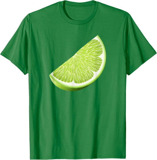 Green Lime Halloween Costume Group Funny Lime Slice Lovers T-Shirt - T-Shirt | Irish Green