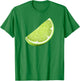 Green Lime Halloween Costume Group Funny Lime Slice Lovers T-Shirt - T-Shirt | Irish Green