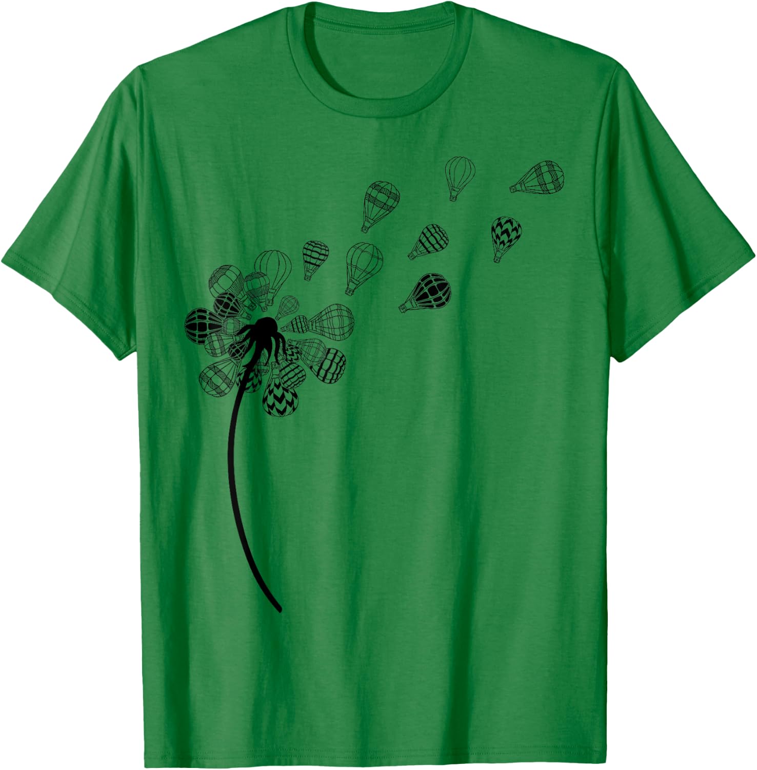 Dandelion Ballooning Shirt Hot Air Balloon Pilot Balloonist T-Shirt - T-Shirt | Irish Green