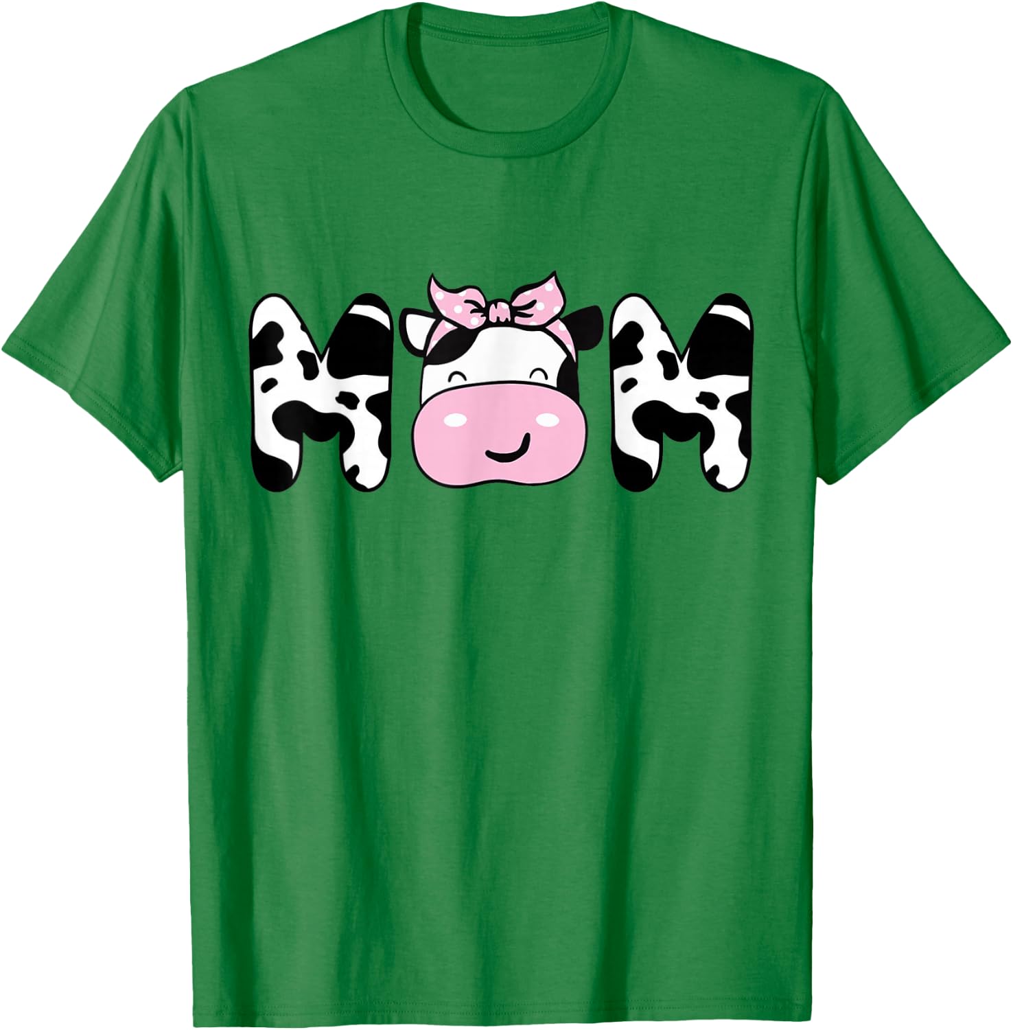 Mom of The Birthday Girl Funny Cow Mom Mama Bday Matching T-Shirt - T-Shirt | Irish Green