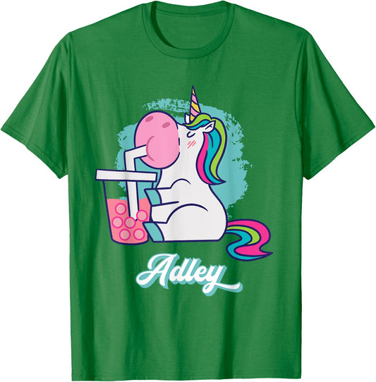 Adley Merch Unicorn Design T-Shirt - T-Shirt | Irish Green