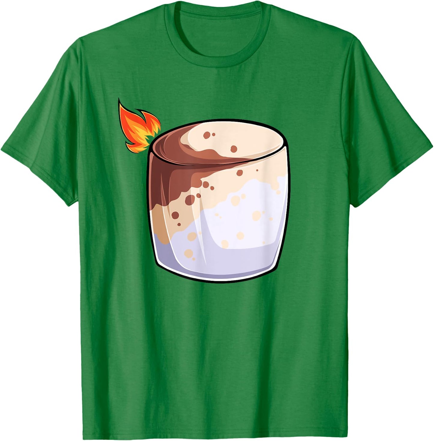 Burning Marshmallow S'mores Costume Group Camping T-Shirt - T-Shirt | Irish Green
