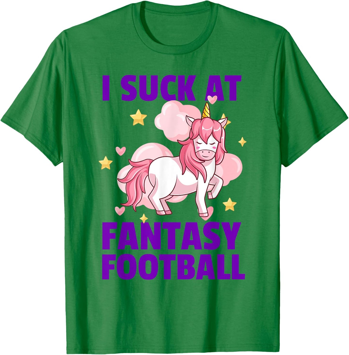 I Suck At Fantasy Football - League Loser Punishment Unicorn T-Shirt - T-Shirt | Irish Green