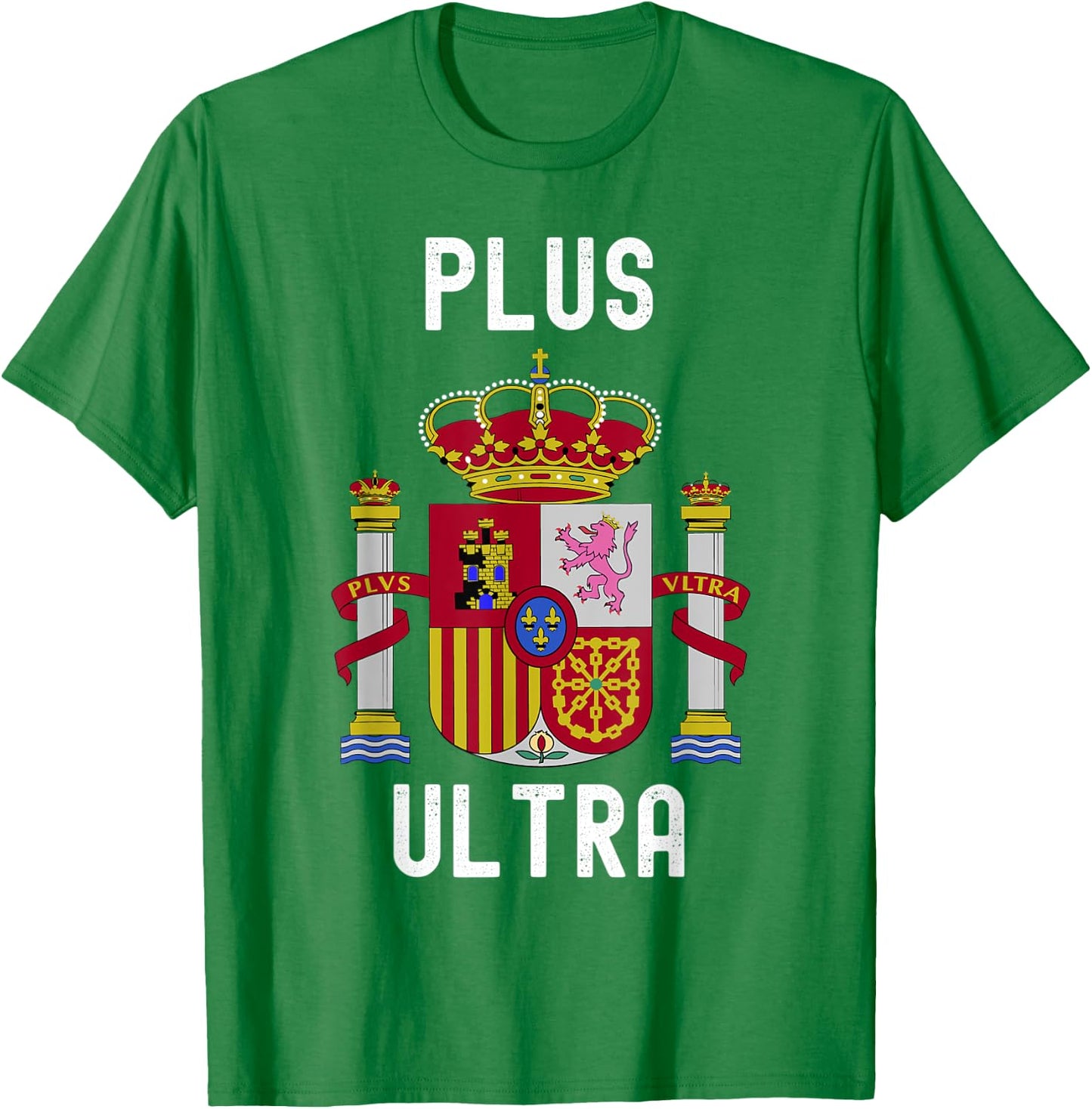 Plus Ultra Spain Flag Patriotic Kids Boys Red T-Shirt - T-Shirt | Irish Green