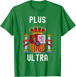 Plus Ultra Spain Flag Patriotic Kids Boys Red T-Shirt - T-Shirt | Irish Green