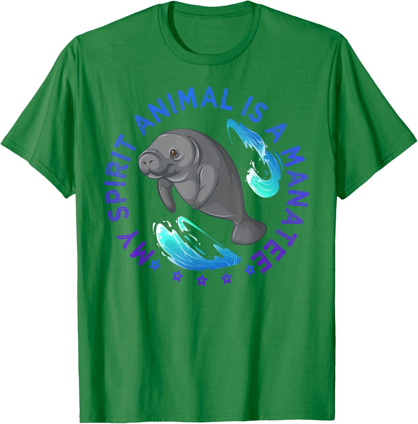 My Spirit Animal Is A Manatee Sea Animals Lover T-Shirt - T-Shirt | Irish Green