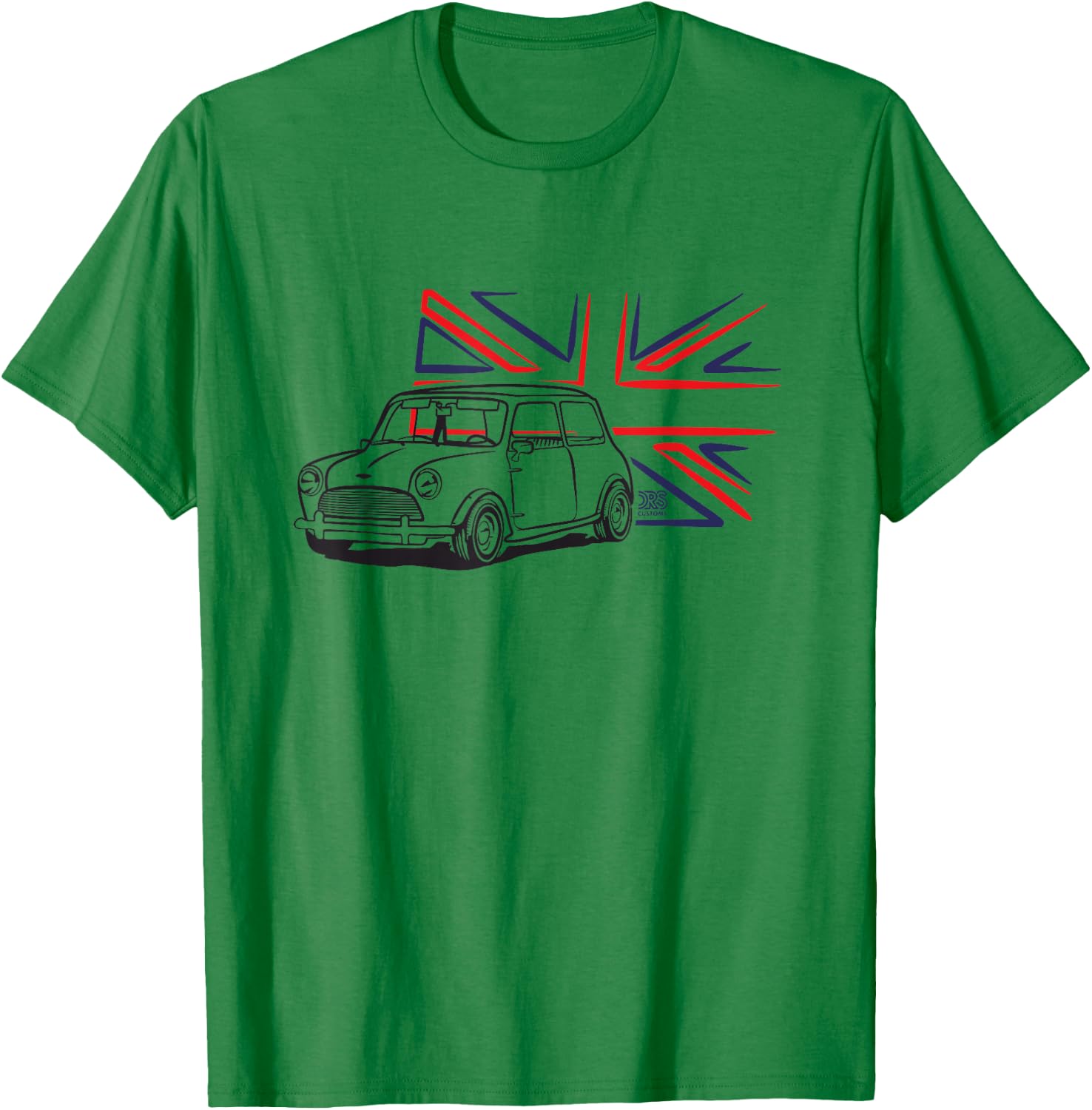 Classic Mini Austin Union Jack T-Shirt - T-Shirt | Irish Green