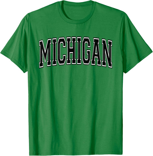 Michigan Varsity Sports Athletic Jersey Style T-Shirt - T-Shirt | Irish Green