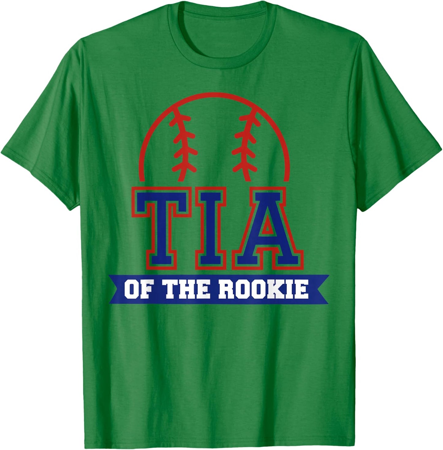 Tia of Rookie 1st Birthday Baseball Theme Matching Party T-Shirt - T-Shirt | Irish Green