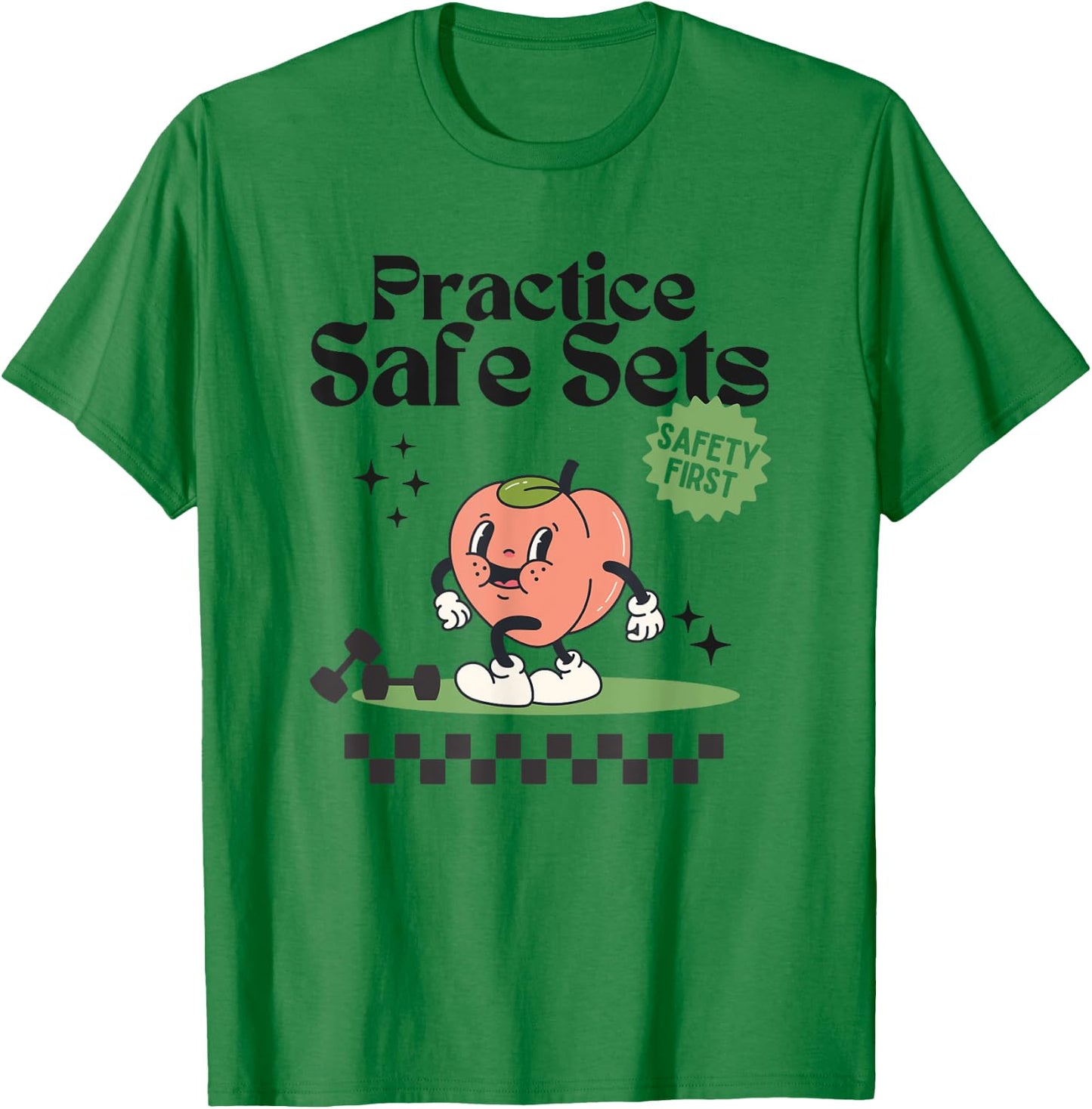 Practice Safe Set Funny Gym Weightlifting Cover T-Shirt - T-Shirt | Irish Green