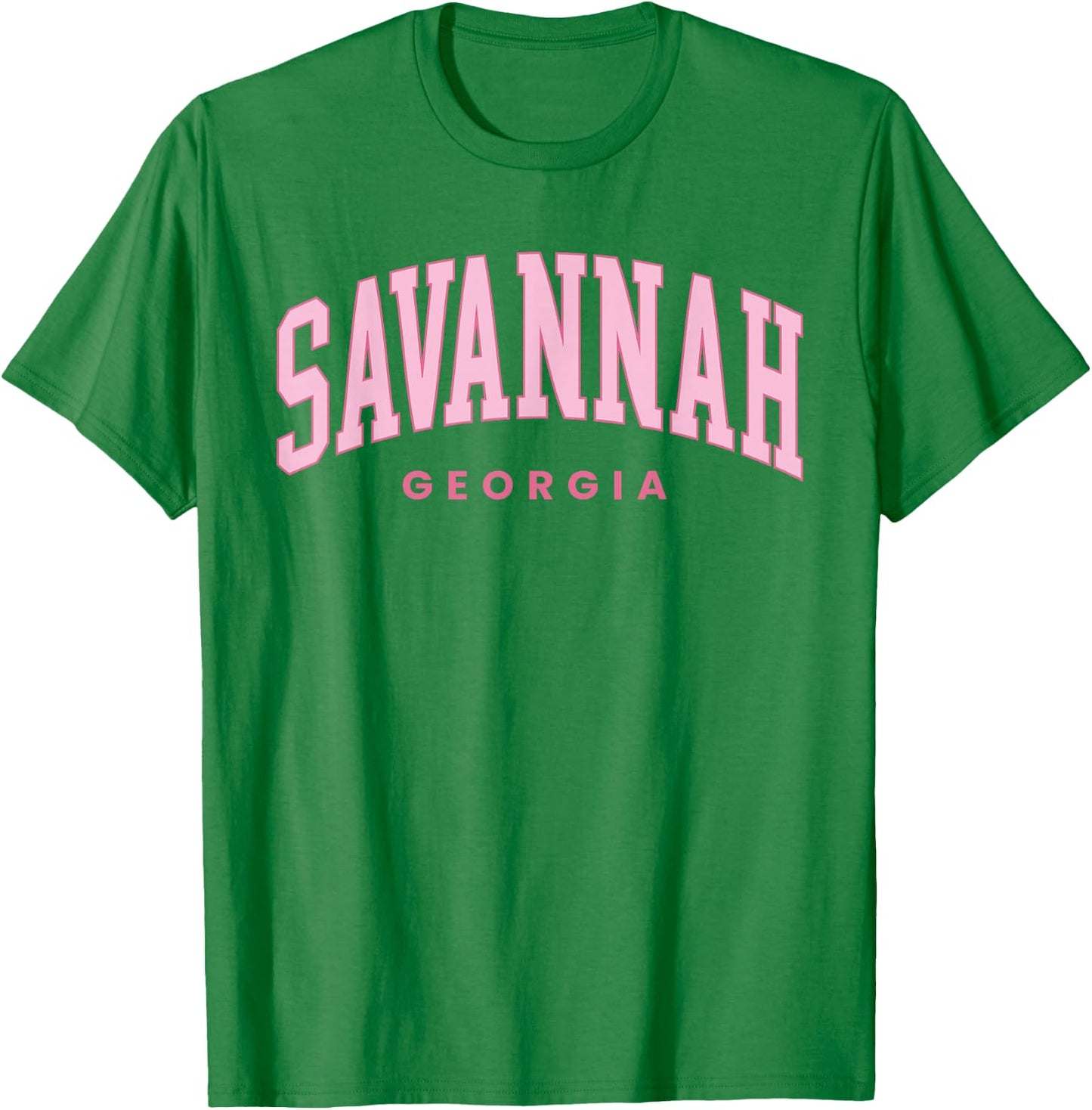 Savannah Georgia Vintage Preppy Throwback Vacation Souvenir T-Shirt - T-Shirt | Irish Green