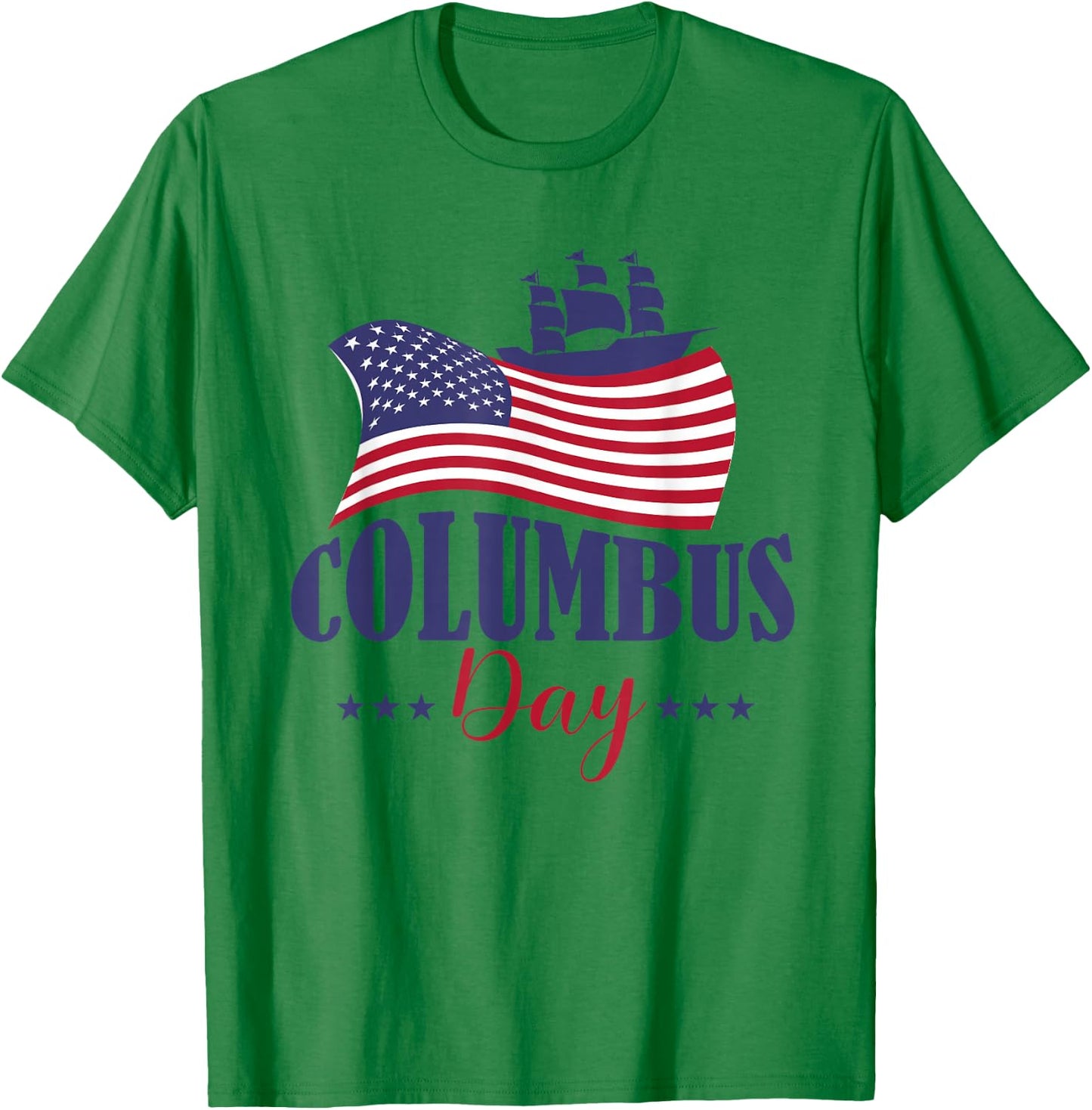 Columbus Day Graphic Design Men Kids T-Shirt - T-Shirt | Irish Green