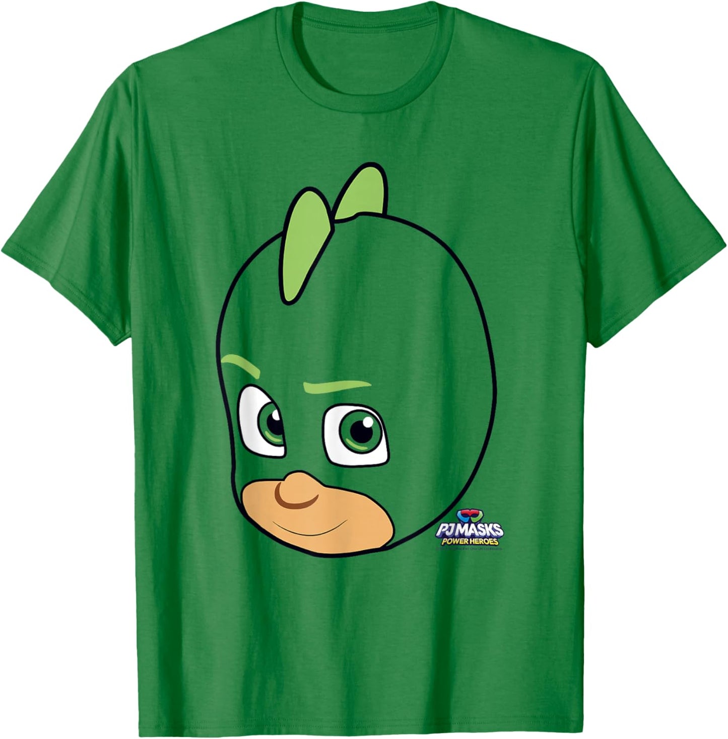 PJ Masks Gekko Big Face Power Hero Portrait T-Shirt - T-Shirt | Irish Green