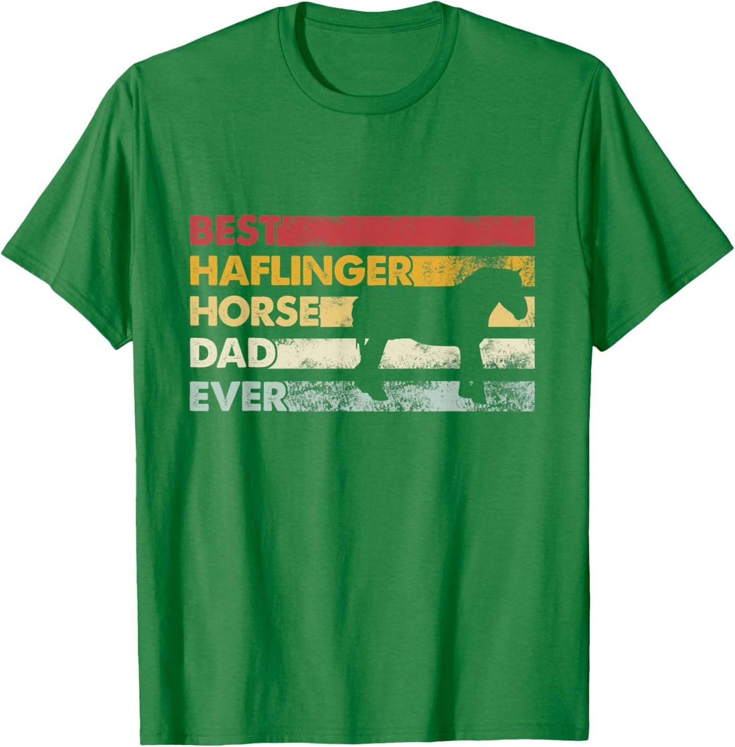 Best Horse Dad Ever - Father Haflinger Horse T-Shirt - T-Shirt | Irish Green