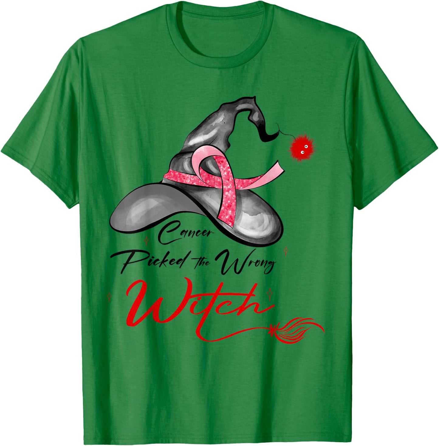 Blood Cancer Halloween | Blood Cancer Picked Wrong Witch T-Shirt - T-Shirt | Irish Green