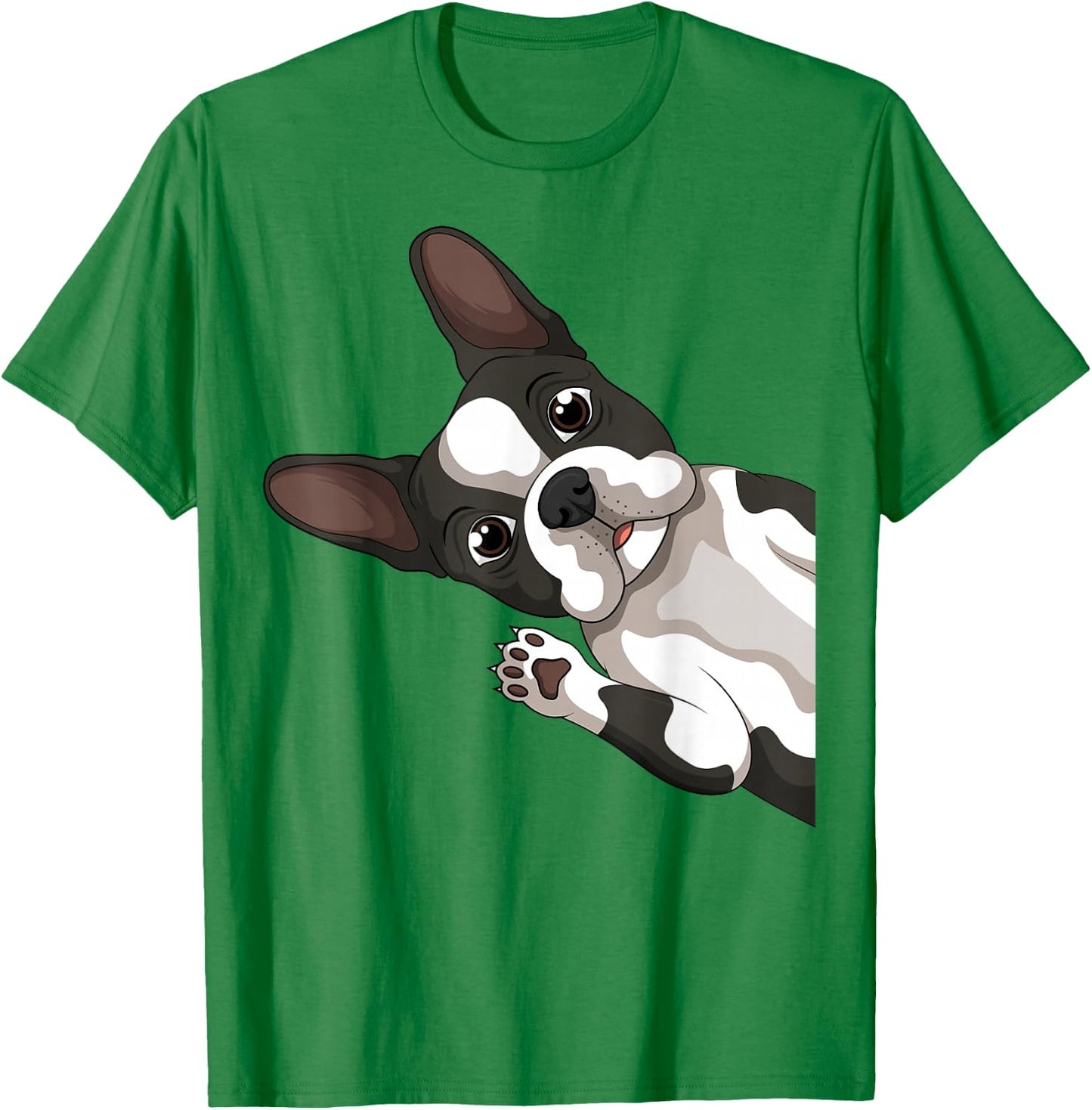 Boston Terrier Bostie Dog Kids Boys Girls T-Shirt - T-Shirt | Irish Green