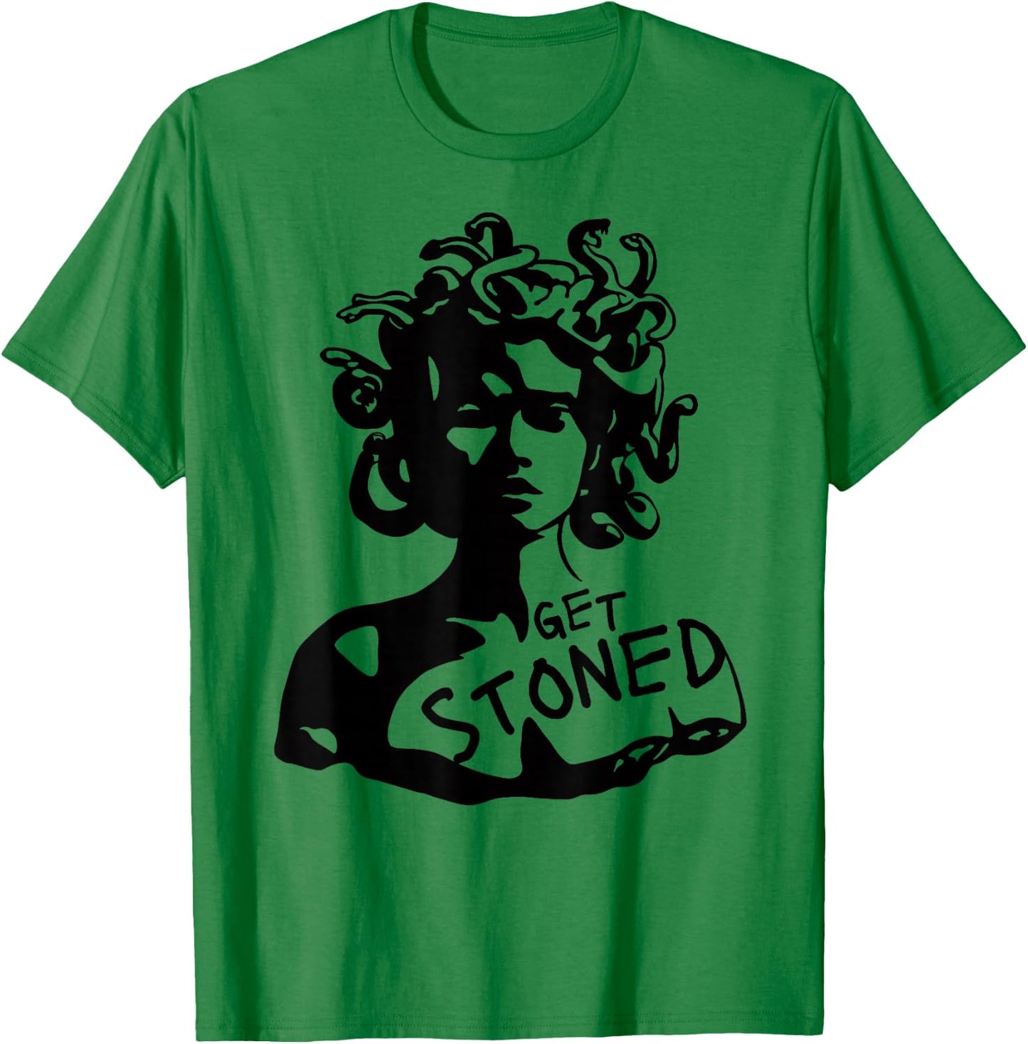 Funny Medusa Drawing T-Shirt - T-Shirt | Irish Green