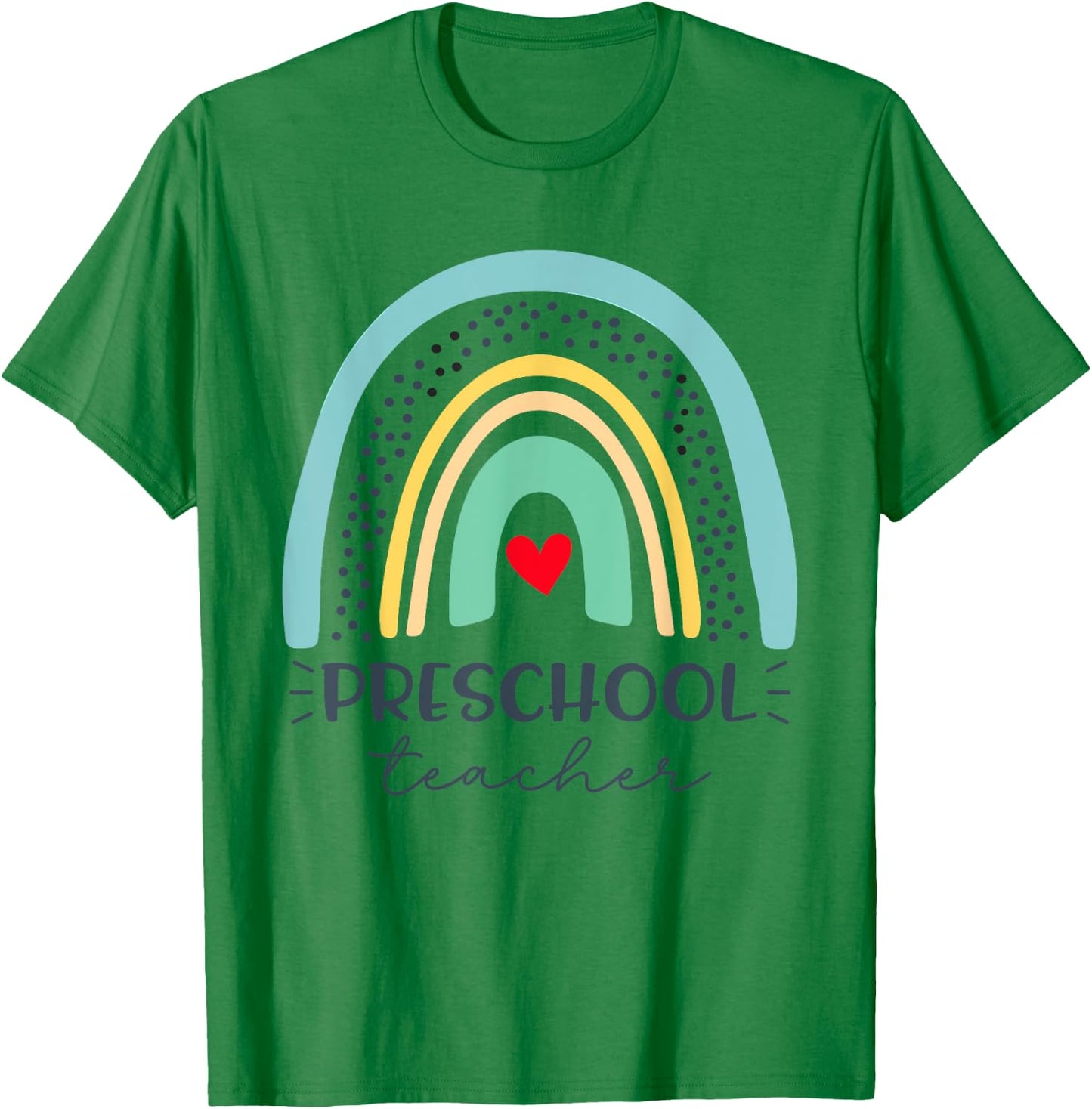 Preschool Teacher Boho Rainbow kindergarten Teacher T-Shirt - T-Shirt | Irish Green
