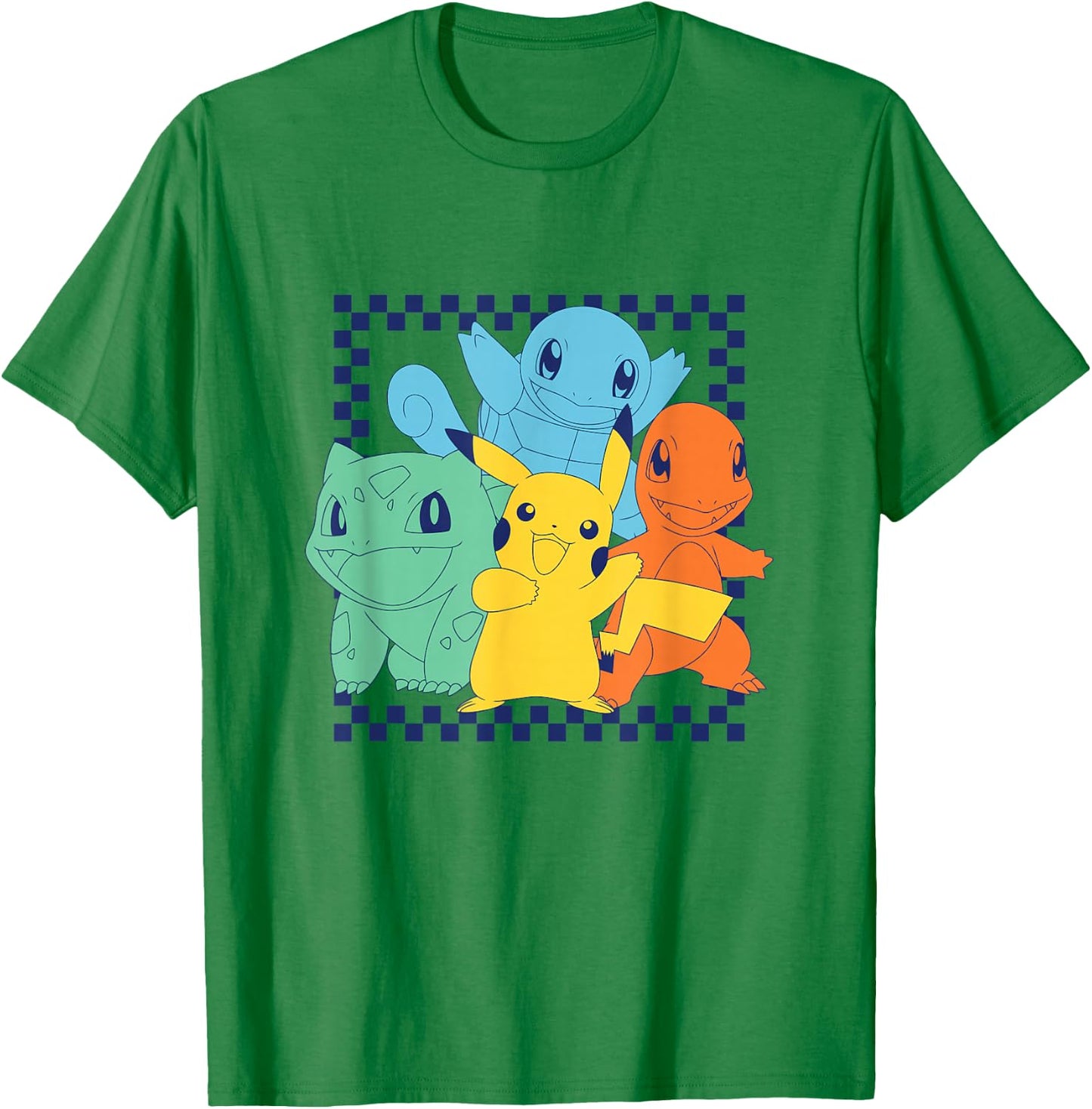Pokémon - Pikachu Charmander Bulbasaur Squirtle Group T-Shirt - T-Shirt | Irish Green