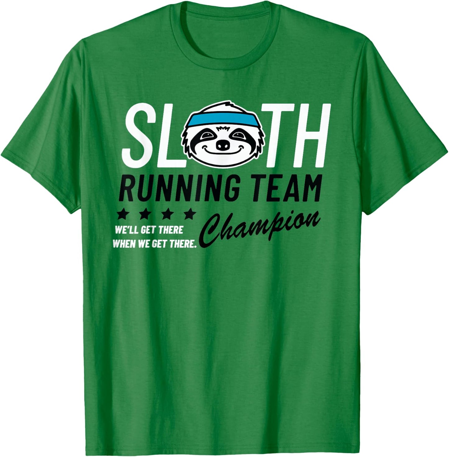 Sloth Running Team Champion T-Shirt - T-Shirt | Irish Green