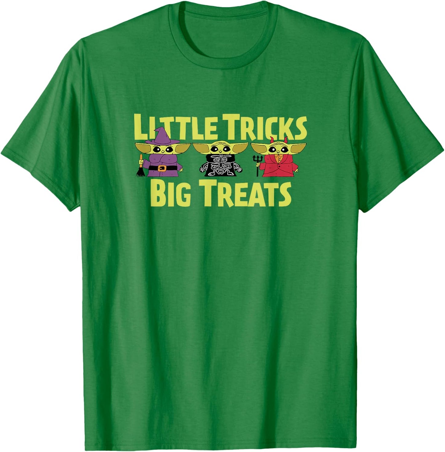 Amazon Essentials The Mandalorian Spooky Grogu Halloween Costumes Little Trick T-Shirt - T-Shirt | Irish Green