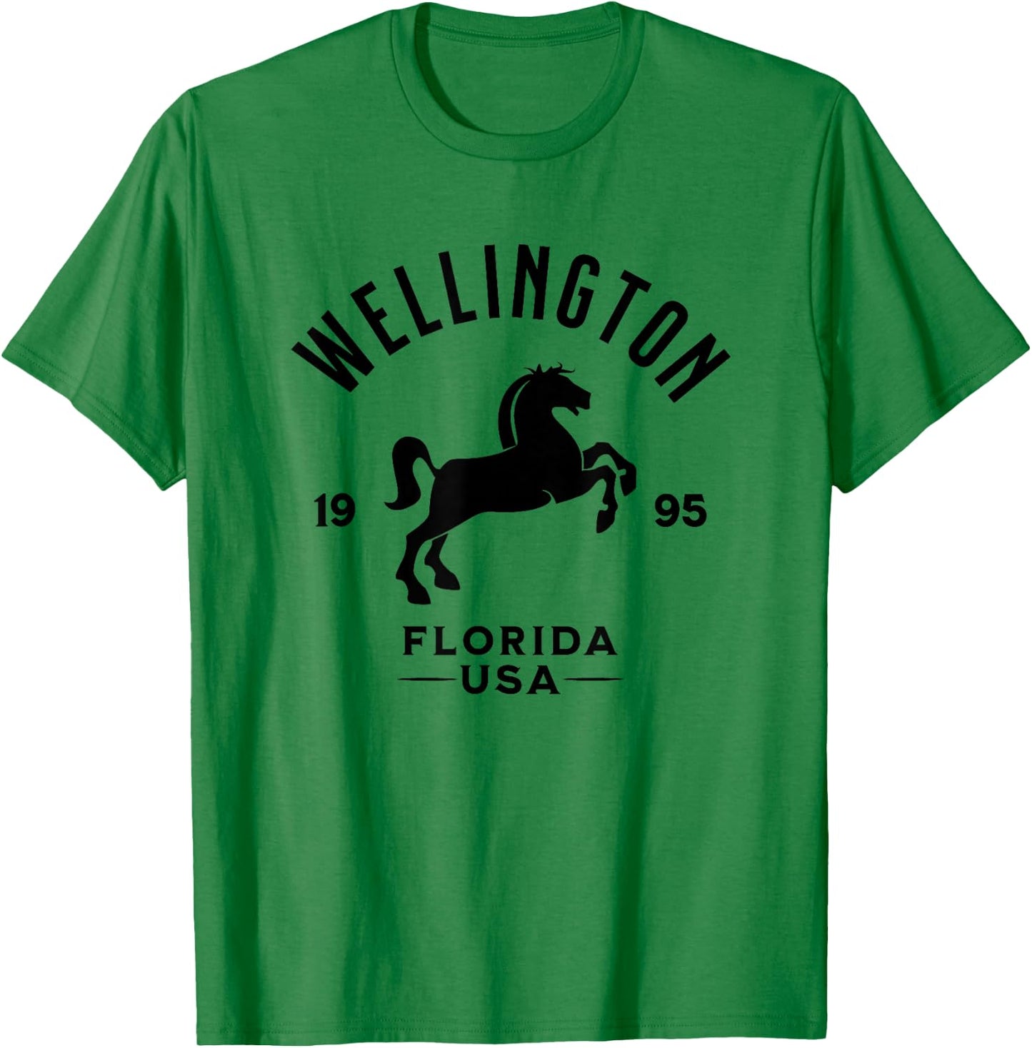 Wellington Florida USA Equestrian Horse Design T-Shirt - T-Shirt | Irish Green