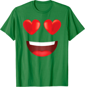 Group Costume Team Valentine Couple Outfit Love Emoticon T-Shirt - T-Shirt | Irish Green