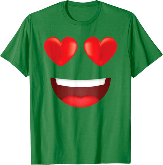 Group Costume Team Valentine Couple Outfit Love Emoticon T-Shirt - T-Shirt | Irish Green