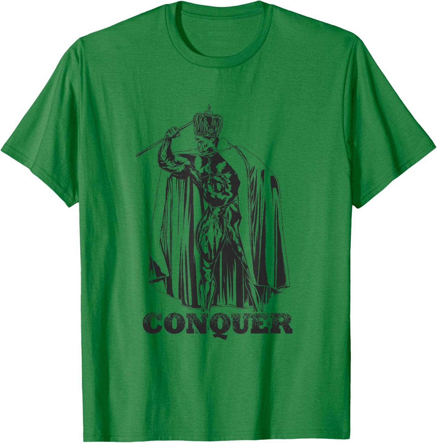 Bodybuilding Gym Workout Lift Motivational Gifts Conquer, Ronnie Coleman Mr. Olympia -Adults Grey Small Classic Fit Short Sleeve T-Shirt - T-Shirt | Irish Green