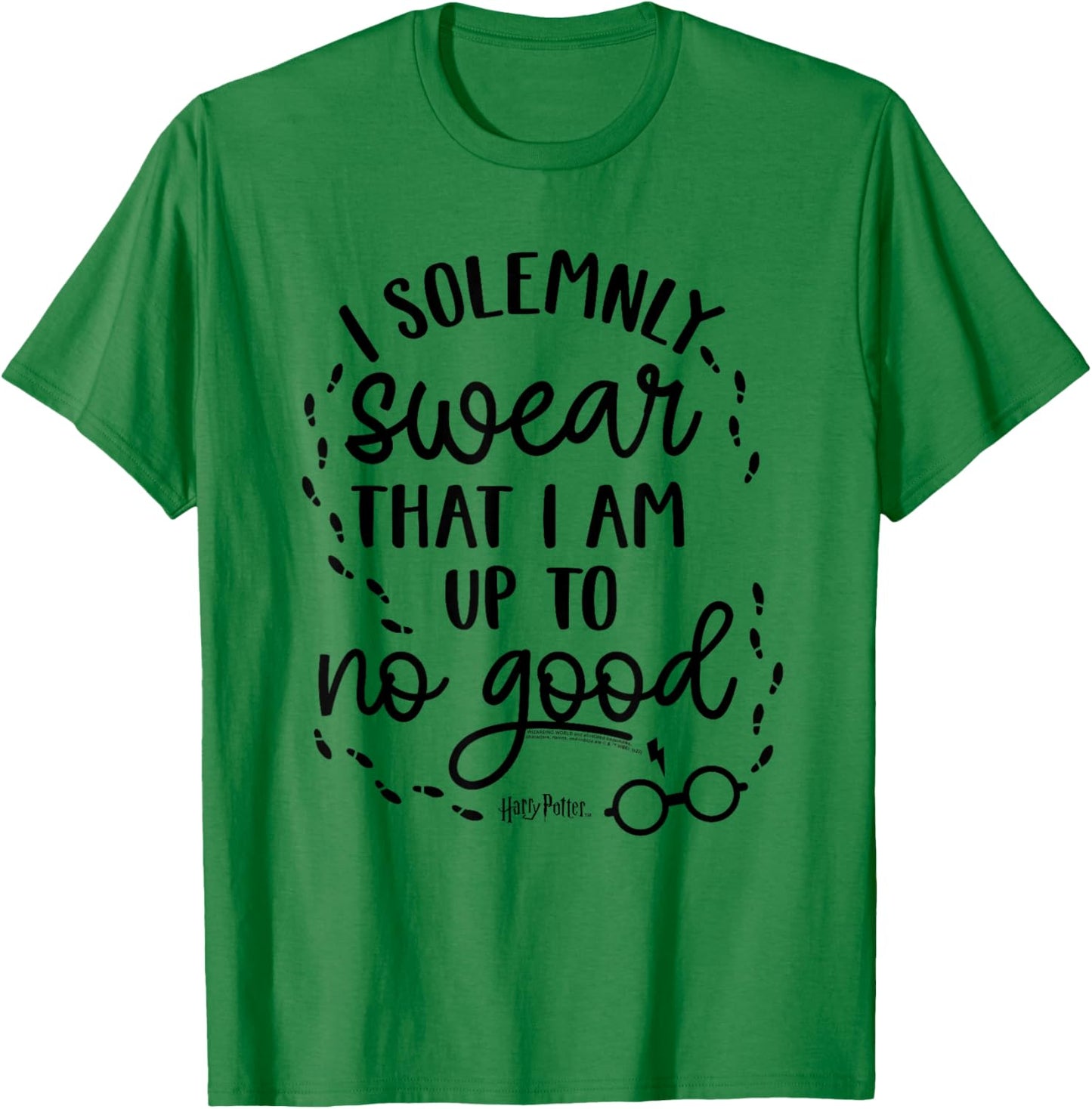 Harry Potter Up to No Good on White T-Shirt - T-Shirt | Irish Green