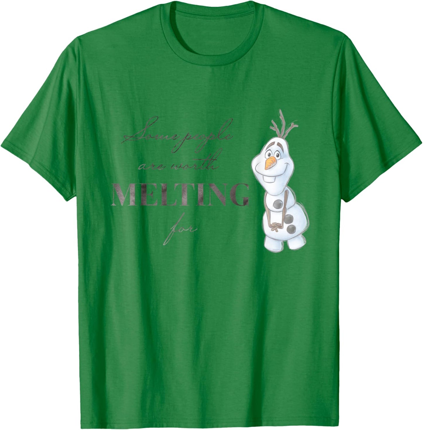 Disney 100 Anniversary Frozen Olaf D100 Quote Sweet T-Shirt - T-Shirt | Irish Green