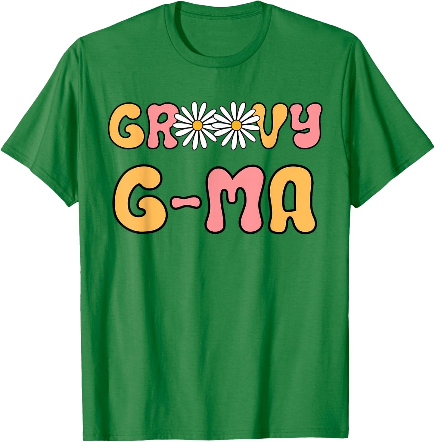 Retro Groovy G-ma Grandma Hippie Family Matching Mothers Day T-Shirt - T-Shirt | Irish Green