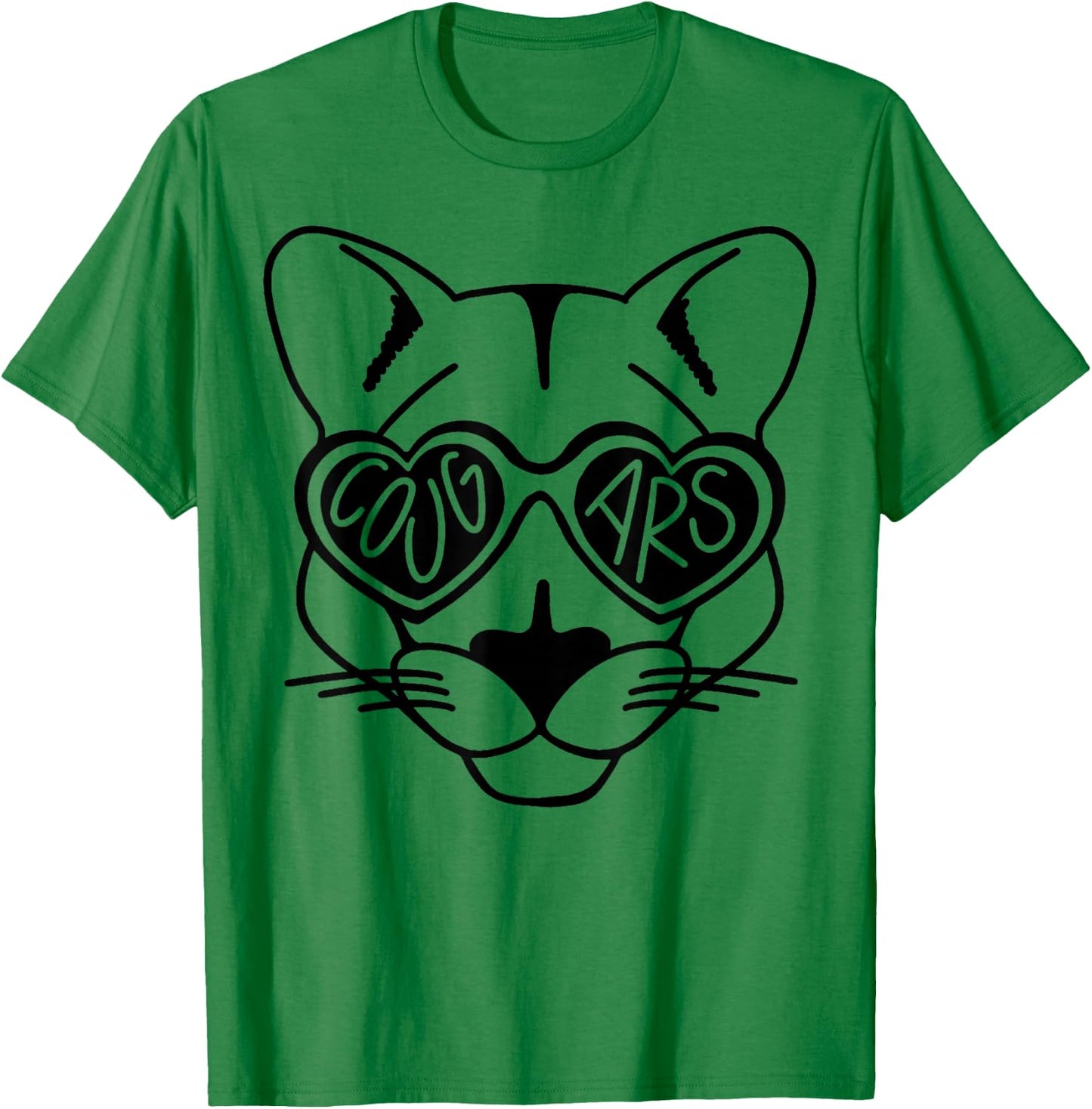 Cougars School Sports Fan Team Spirit T-Shirt - T-Shirt | Irish Green