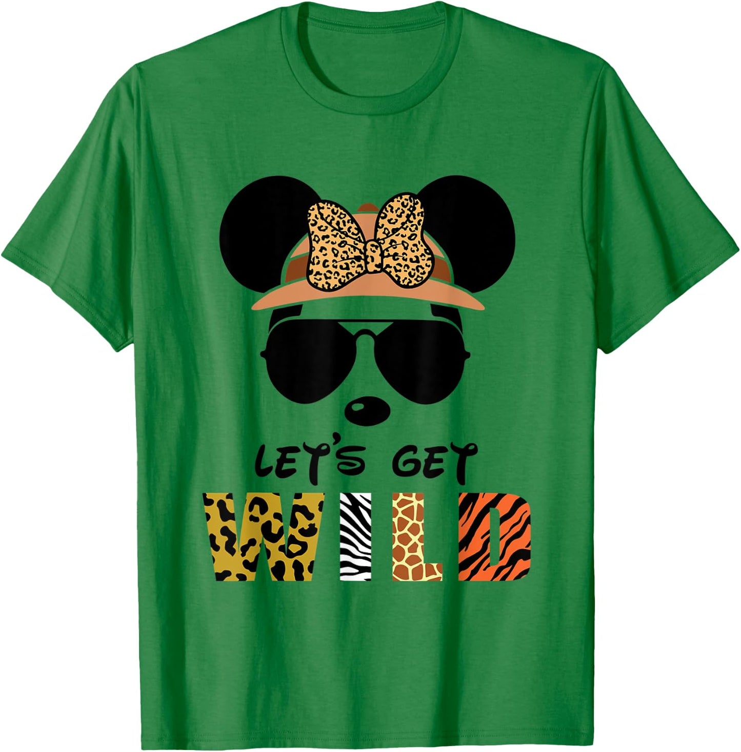 Let's Get Wild Zoo Animals Safari Party A Day At The Zoo T-Shirt - T-Shirt | Irish Green