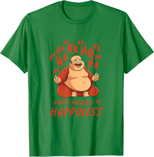 Laughing Meditation Buddha Design for Laughter Yoga Training T-Shirt - T-Shirt | Irish Green