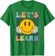 Let's Learn Today Smile Face Back To School For Teacher Kids T-Shirt - T-Shirt | Irish Green
