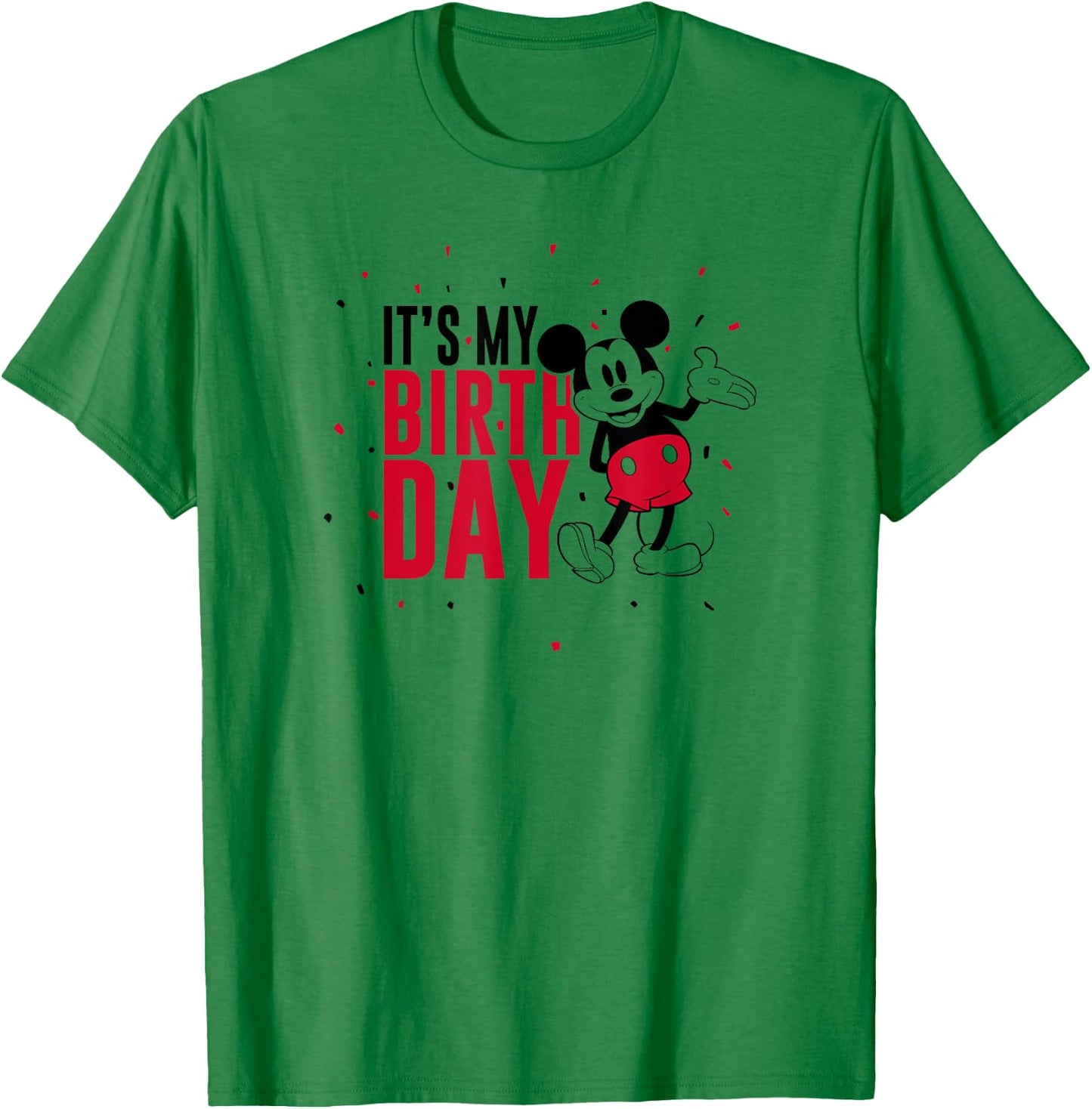 Disney Mickey Mouse It's My Birthday T-Shirt - T-Shirt | Irish Green