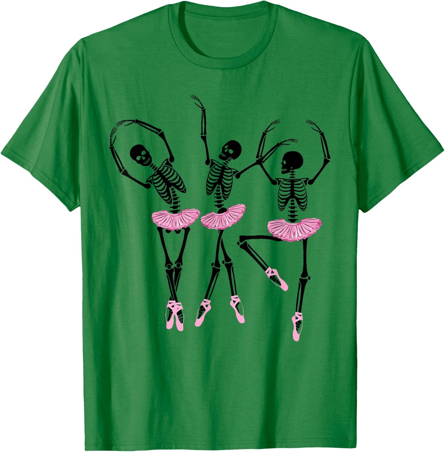 Ballerina Skeletons Dancing Halloween Ballerina Skeleton T-Shirt - T-Shirt | Irish Green