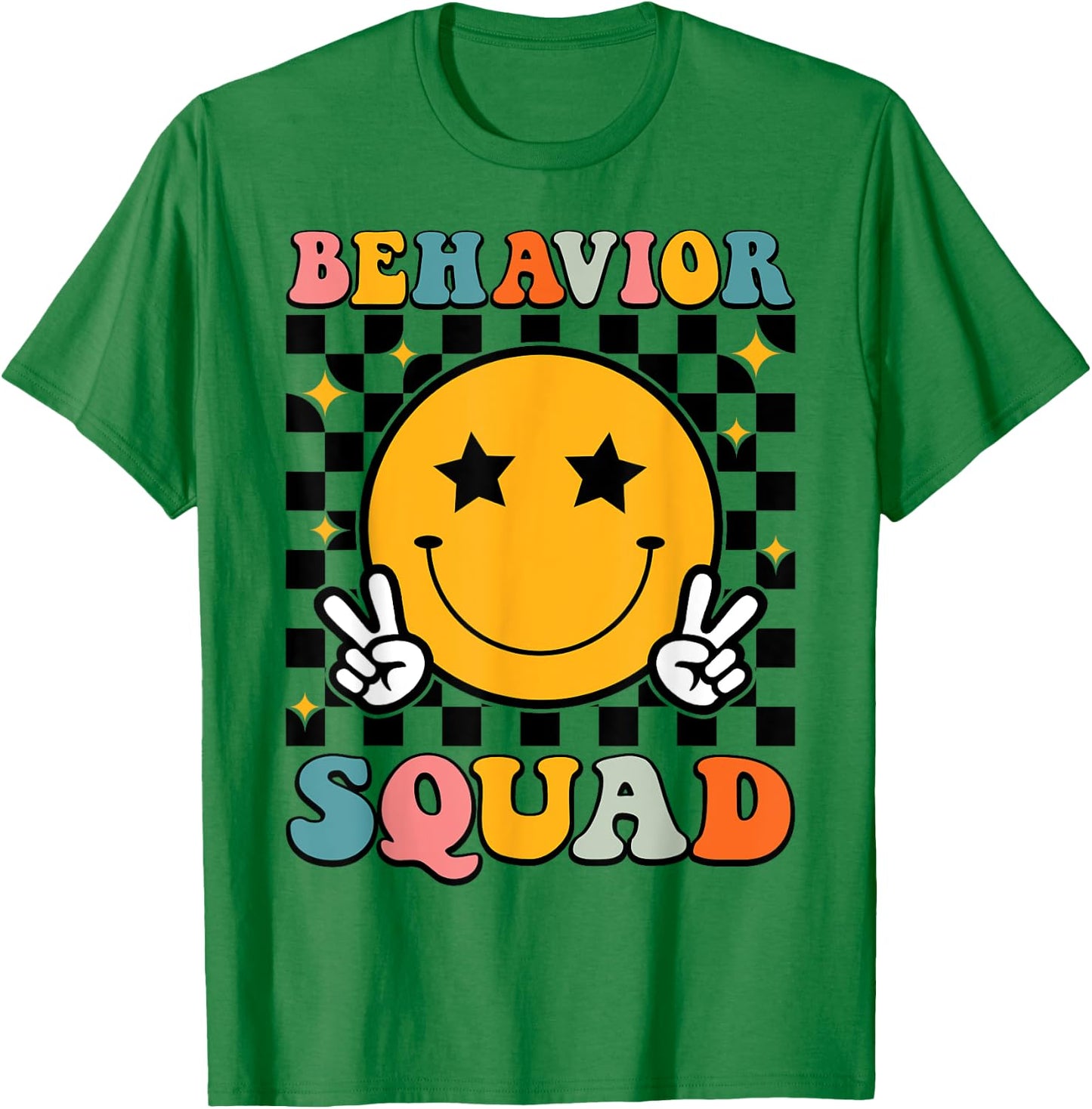 Behavior Squad Specialist Analyst Behavior Teacher Retro T-Shirt - T-Shirt | Irish Green