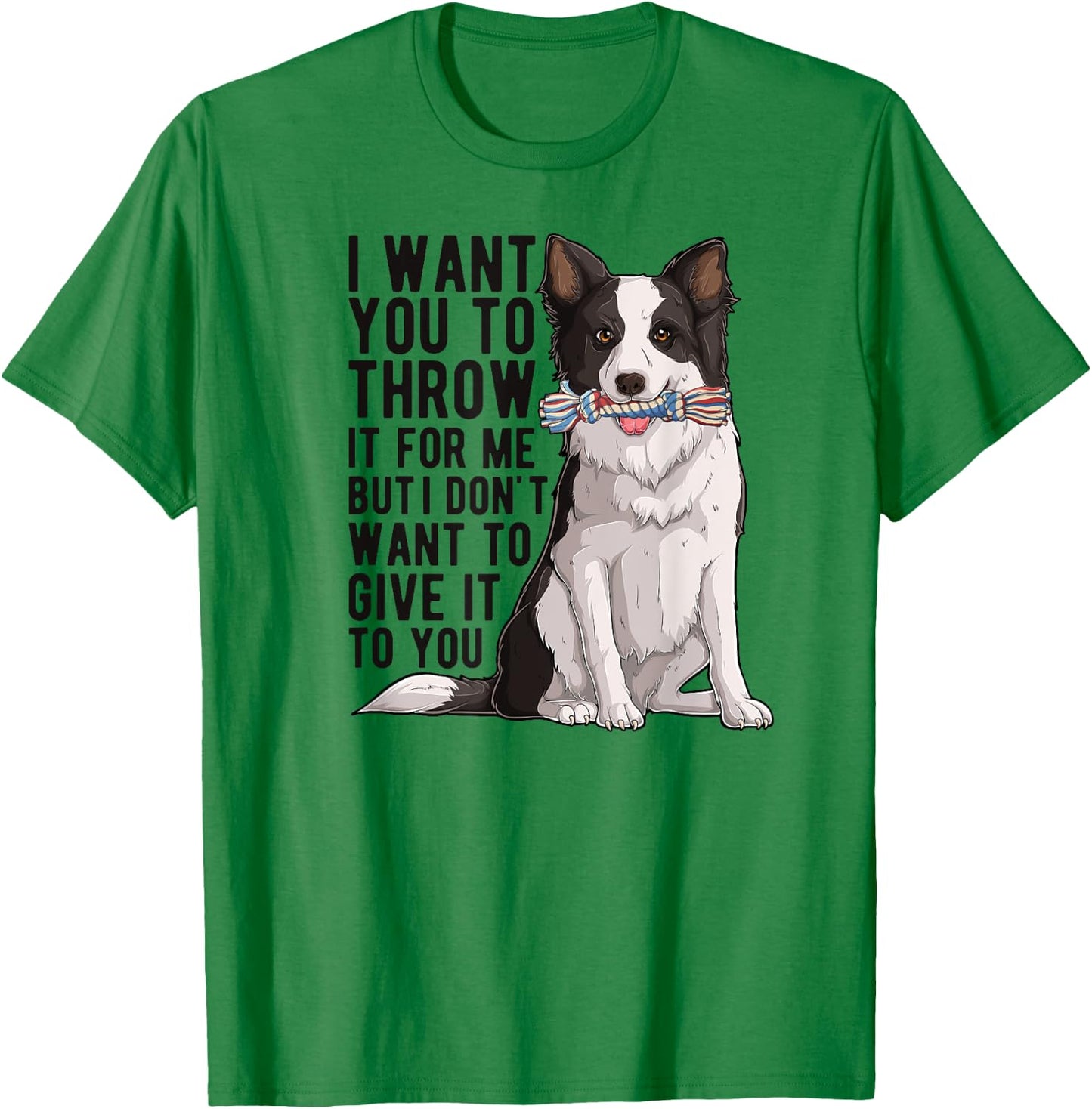 Border Collie Owner Border Collie Lover Border Collie Dad T-Shirt - T-Shirt | Irish Green