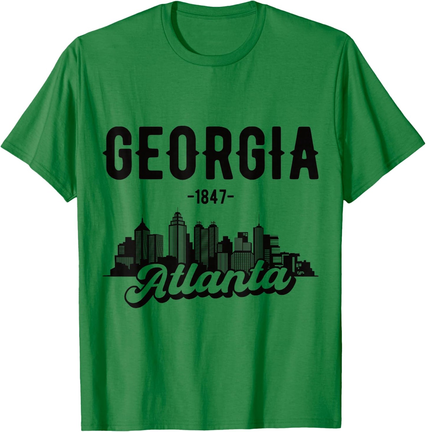 Atlanta Georgia Skyline T-Shirt - T-Shirt | Irish Green