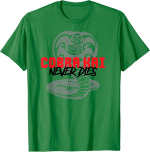 Cobra Kai Never Dies Season 5 Logo T-Shirt - T-Shirt | Irish Green