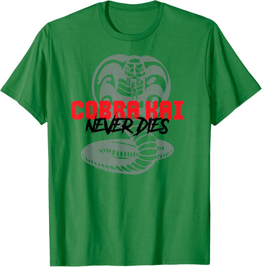Cobra Kai Never Dies Season 5 Logo T-Shirt - T-Shirt | Irish Green
