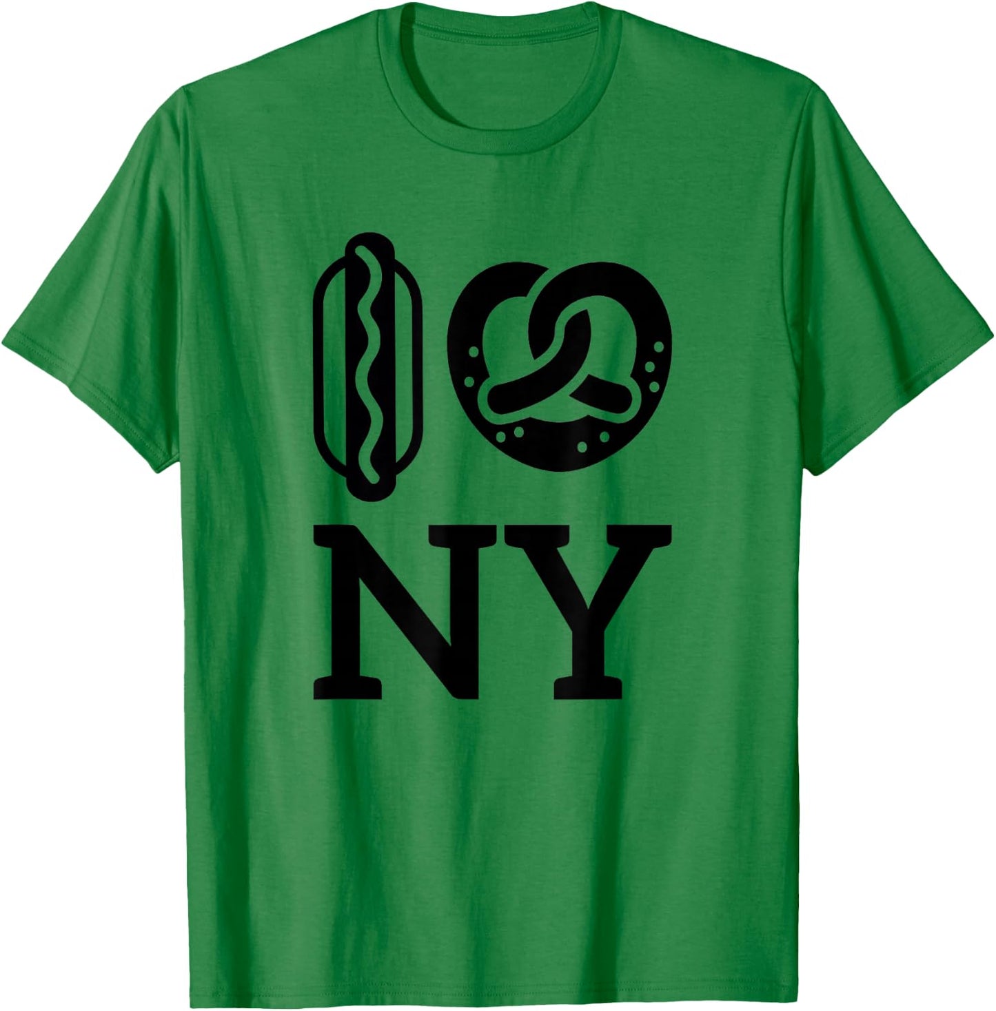Hot Dog Soft Pretzel New York City NYC T-Shirt - T-Shirt | Irish Green